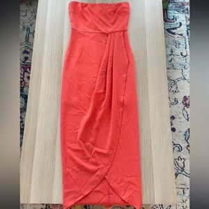 Aakaa Orange Formal Dress